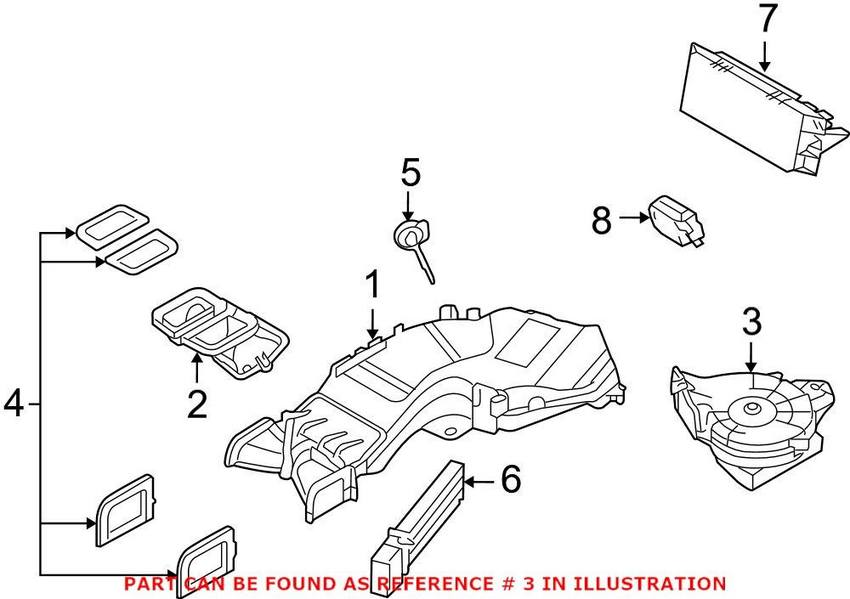 BMW Heater Fan Motor - Rear 67639118074